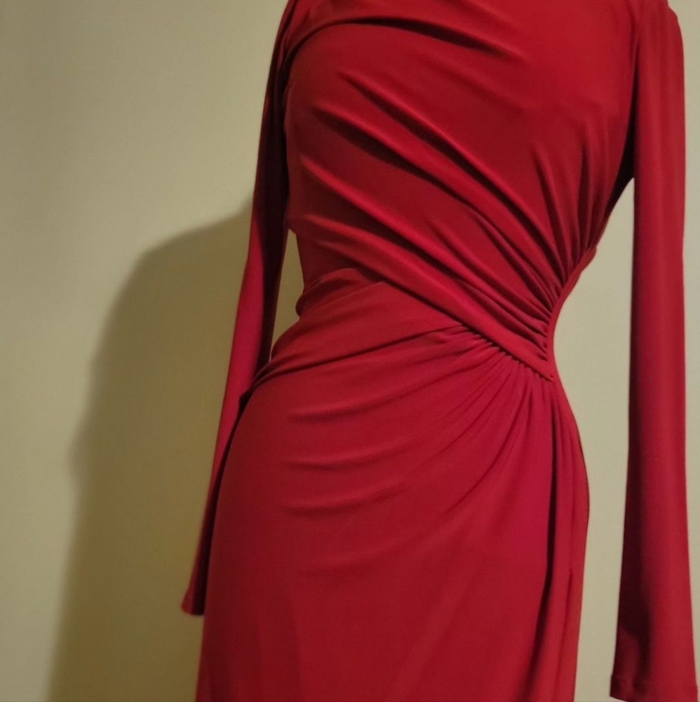 Lauren Ralph Lauren Red Long Sleeve Dress - Picture 3 of 7
